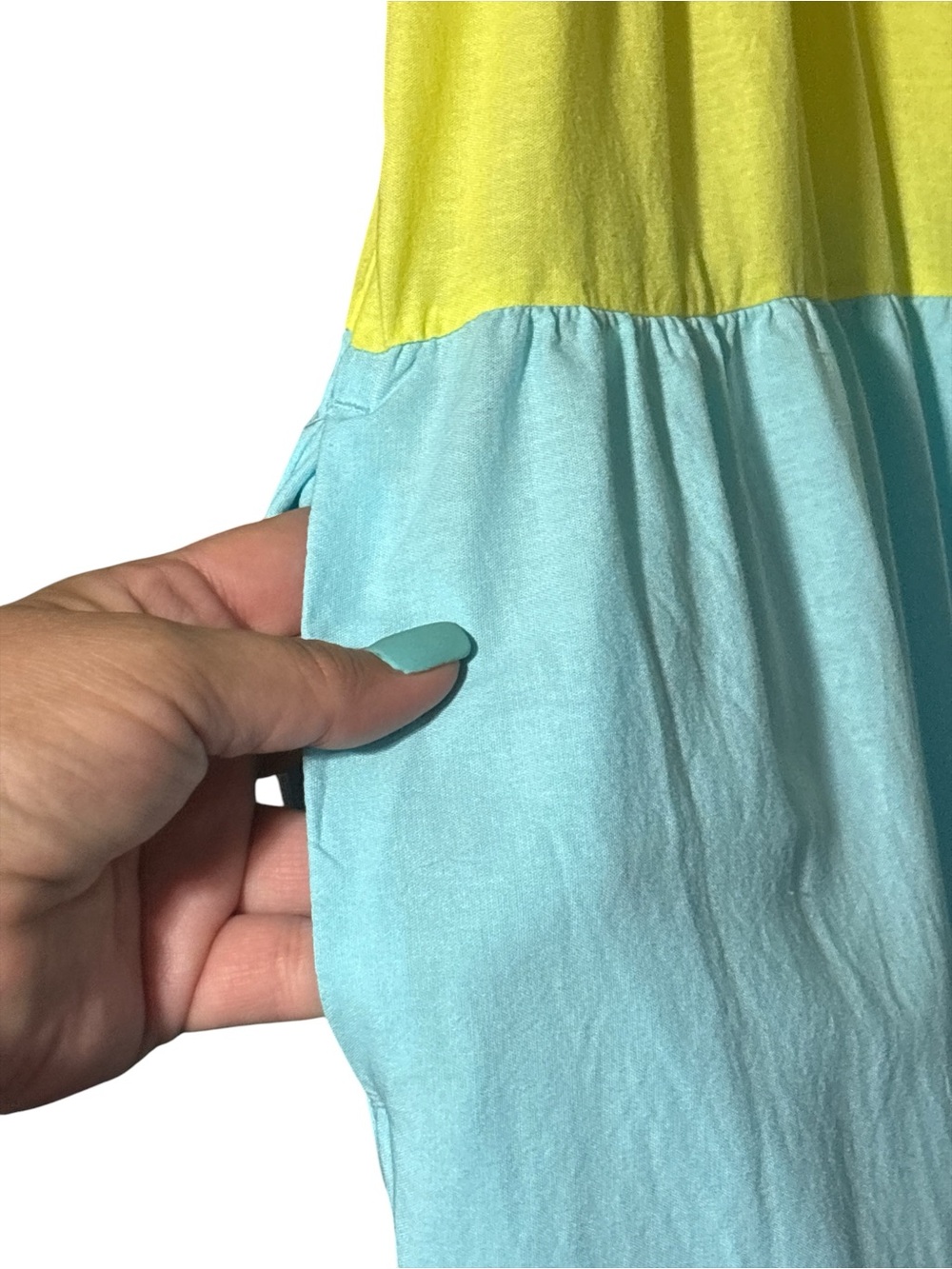 Terra & Sky Colorblock Tiered Maxi Dress - Picture 4 of 4